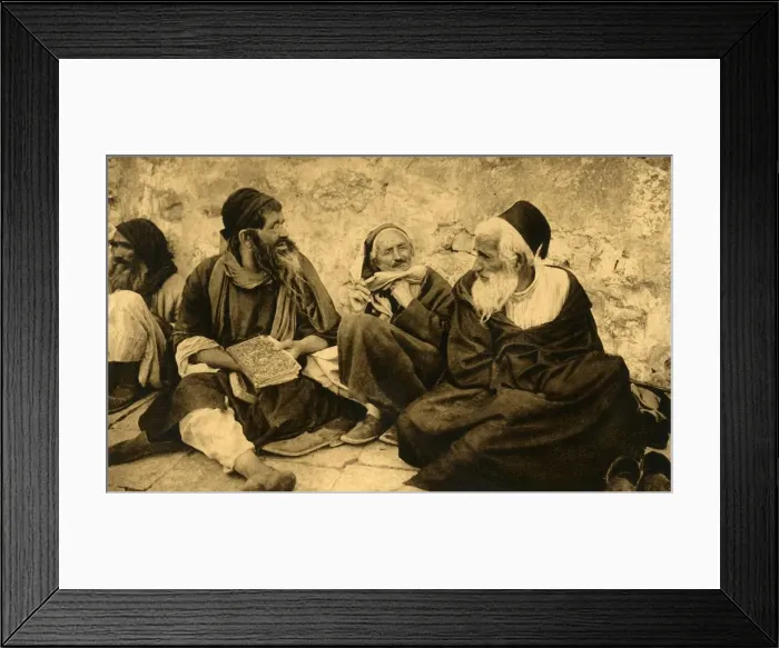 Framed Print : Jerusalem - Jews at the Wailing Wall, c1918-c1939. Creator: Unknown Framed Print : Jerusalem - Jews at the Wailing Wall, c1918-c1939. Creator: Unknown