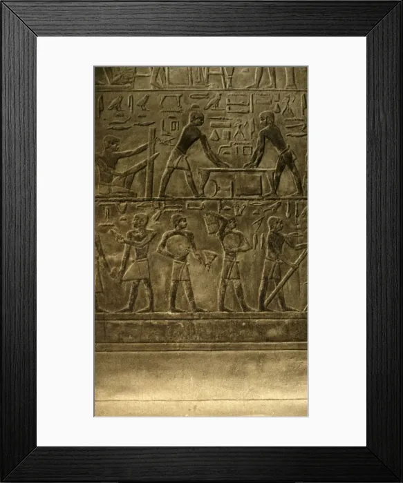 Framed Print : Saqqara - Tomb of Ti Mural Paintings, c1918-c1939. Creator: Unknown
