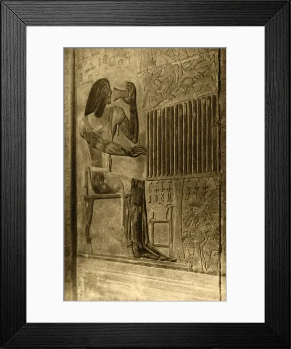 Framed Print : Saqqara - Tomb of Ptahotep - Mural Decoration, c1918-c1939. Creator: Unknown Framed Print : Saqqara - Tomb of Ptahotep - Mural Decoration, c1918-c1939. Creator: Unknown