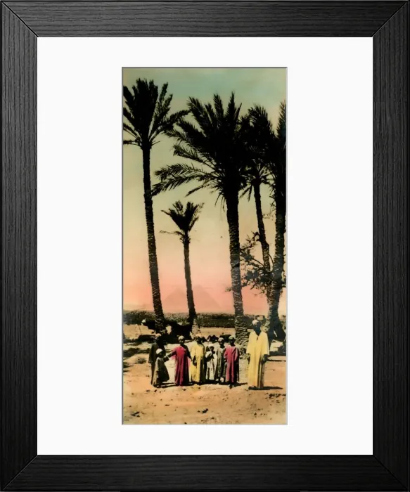 Framed Print : Cairo: Native children near the Pyramids, c1918-c1939. Creator: Unknown Framed Print : Cairo: Native children near the Pyramids, c1918-c1939. Creator: Unknown