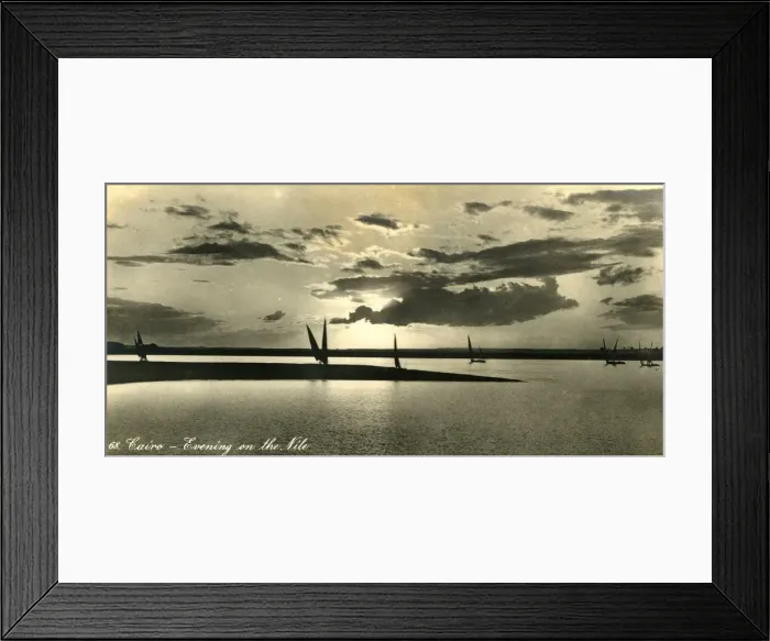 Framed Print : Cairo - Evening on the Nile, c1918-c1939. Creator: Unknown Framed Print : Cairo - Evening on the Nile, c1918-c1939. Creator: Unknown