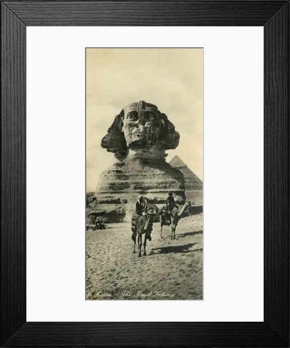 Framed Print : Cairo - The Great Sphinx, c1918-c1939. Creator: Unknown Framed Print : Cairo - The Great Sphinx, c1918-c1939. Creator: Unknown