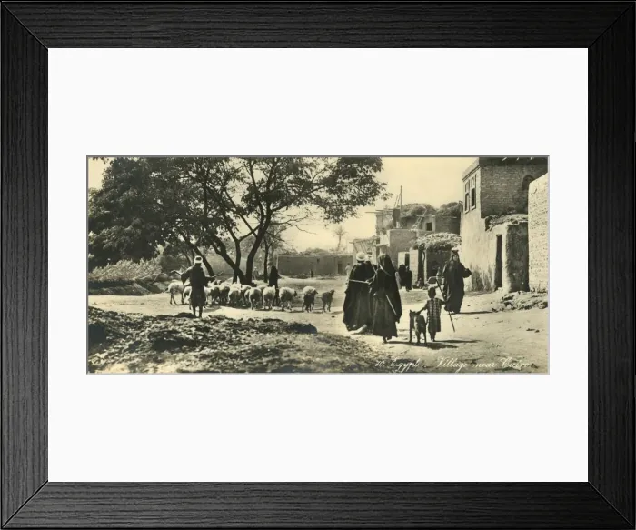 Framed Print : Egypt - Village near Cairo, c1918-c1939. Creator: Unknown Framed Print : Egypt - Village near Cairo, c1918-c1939. Creator: Unknown