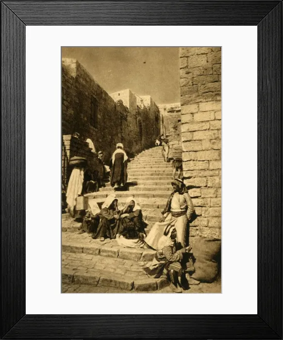 Framed Print : Jerusalem - A Street, c1918-c1939. Creator: Unknown Framed Print : Jerusalem - A Street, c1918-c1939. Creator: Unknown
