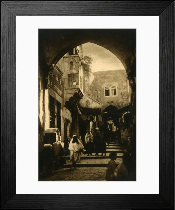 Framed Print : Jersualem - David Street, c1918-c1939. Creator: Unknown Framed Print : Jersualem - David Street, c1918-c1939. Creator: Unknown