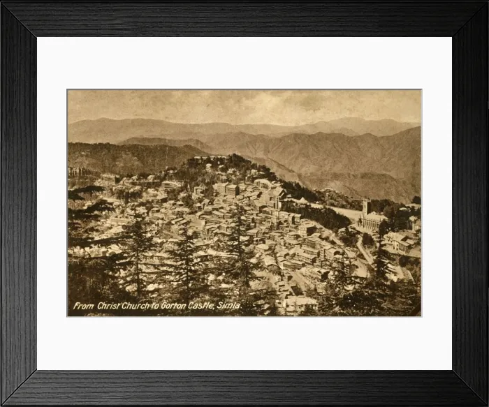 Framed Print : From Christ Church to Gorton Castle, Simla, c1918-c1939. Creator: Unknown Framed Print : From Christ Church to Gorton Castle, Simla, c1918-c1939. Creator: Unknown