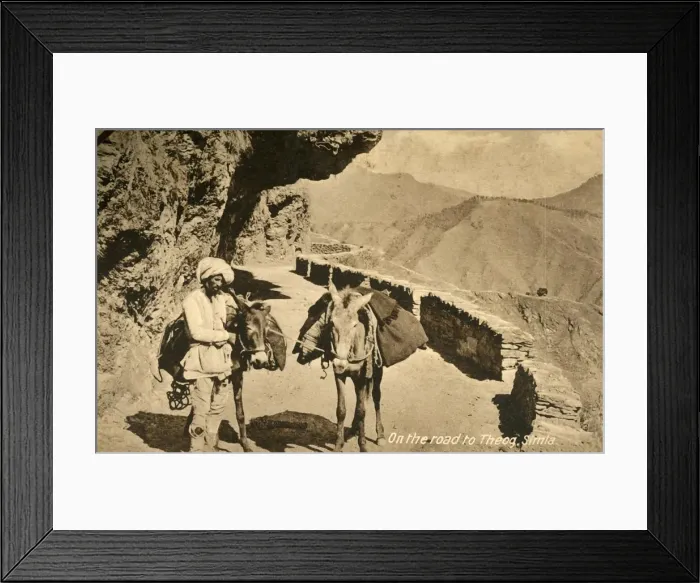Framed Print : On the road to Theog, Simla, c1918-c1939. Creator: Unknown Framed Print : On the road to Theog, Simla, c1918-c1939. Creator: Unknown