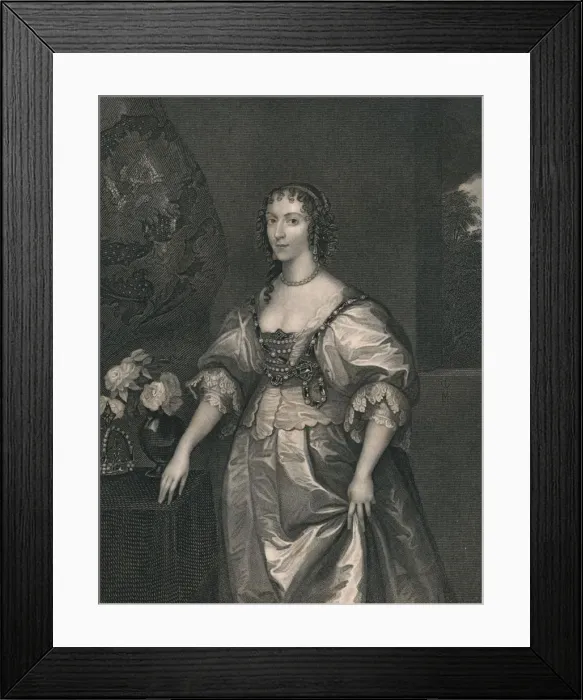 Framed Print : Henrietta Maria, Queen of Charles The First, (early-mid 19th century). Creator Framed Print : Henrietta Maria, Queen of Charles The First, (early-mid 19th century). Creator