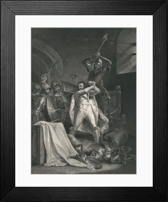 Framed Print : Death of Richard II. 1400, (mid 19th century). Creator: J Rogers Framed Print : Death of Richard II. 1400, (mid 19th century). Creator: J Rogers