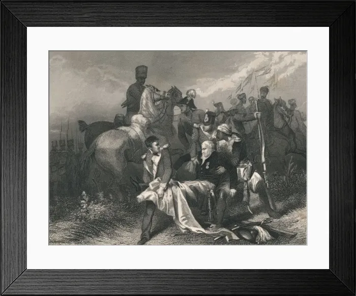 Framed Print : Major General Sir. R. H. Sale... Mortally Wounded at the Battle of Moodkee... (mid 19th century) Framed Print : Major General Sir. R. H. Sale... Mortally Wounded at the Battle of Moodkee... (mid 19th century)