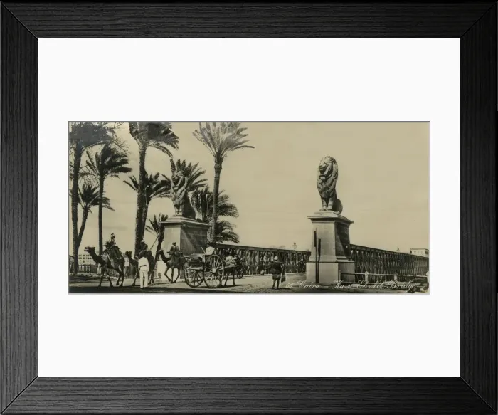 Framed Print : Cairo - Kasr-El-Nil Bridge, c1930-c1939. Creator: Unknown Framed Print : Cairo - Kasr-El-Nil Bridge, c1930-c1939. Creator: Unknown