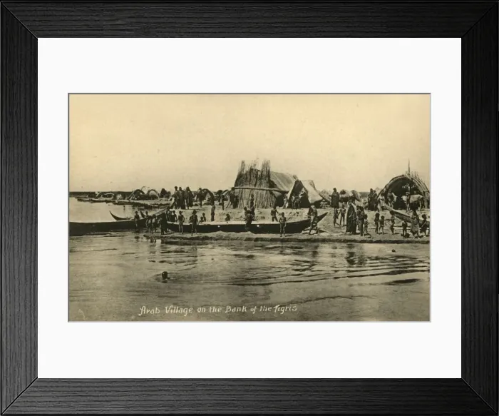 Framed Print : Arab Village on the Bank of the Tigris, c1918-c1939. Creator: Unknown Framed Print : Arab Village on the Bank of the Tigris, c1918-c1939. Creator: Unknown