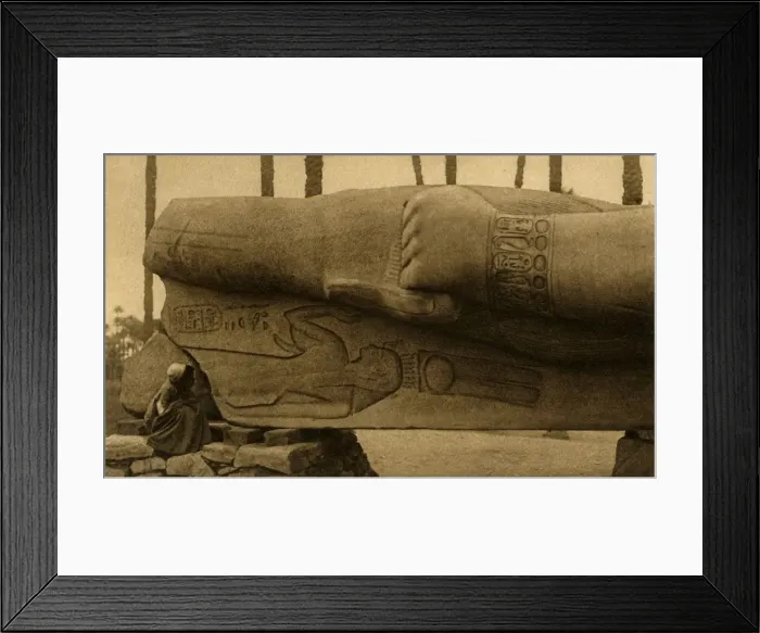 Framed Print : Memphis - The Colossal Statue of Rameses II (Detail), c1918-c1939. Creator: Unknown Framed Print : Memphis - The Colossal Statue of Rameses II (Detail), c1918-c1939. Creator: Unknown