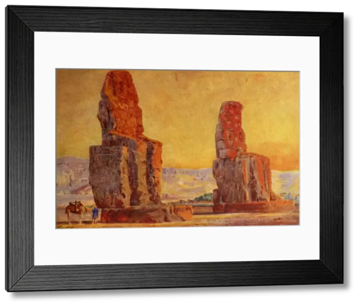 Framed Print : Colosses of Thebes, c1918-c1939. Creator: Unknown Framed Print : Colosses of Thebes, c1918-c1939. Creator: Unknown