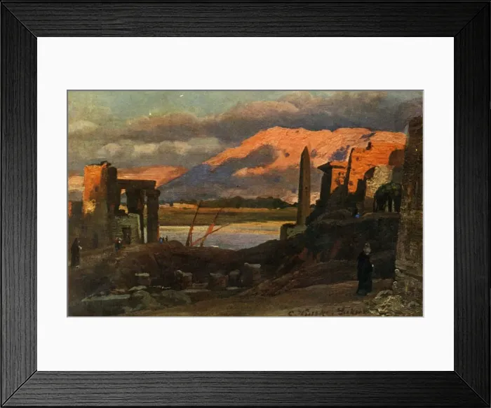 Framed Print : Luxor and the mountains of Thebes, c1918-c1939. Creator: Unknown Framed Print : Luxor and the mountains of Thebes, c1918-c1939. Creator: Unknown