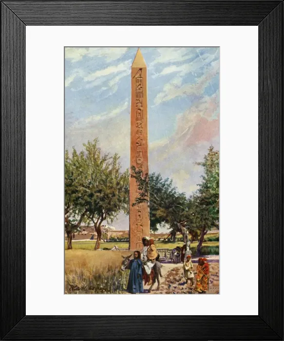 Framed Print : Cairo: The Obelisk of Eliopolis, c1918-c1939. Creator: Unknown Framed Print : Cairo: The Obelisk of Eliopolis, c1918-c1939. Creator: Unknown