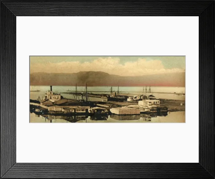 Framed Print : Suez - The Docks, c1918-c1939. Creator: Unknown Framed Print : Suez - The Docks, c1918-c1939. Creator: Unknown