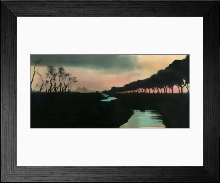 Framed Print : Cairo: Road to the Pyramids, c1918-c1939. Creator: Unknown Framed Print : Cairo: Road to the Pyramids, c1918-c1939. Creator: Unknown