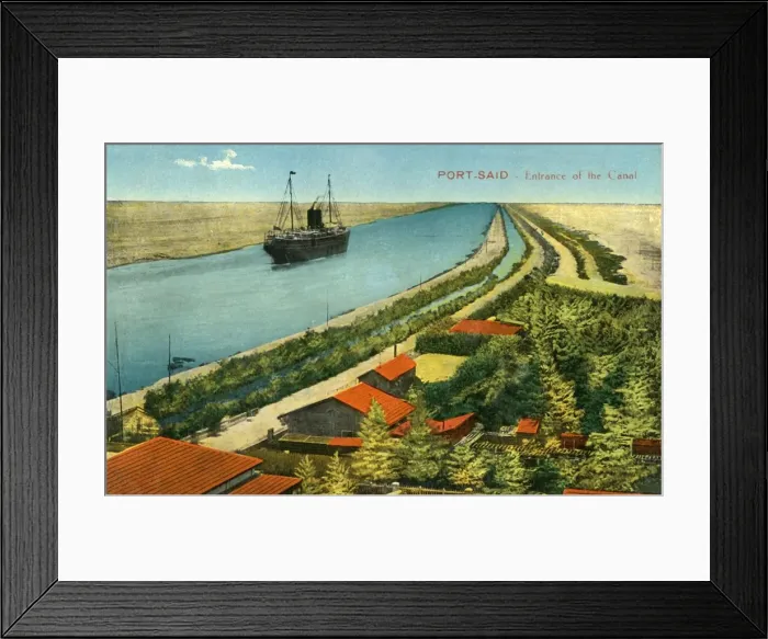 Framed Print : Port-Said - Entrance of the Canal, c1918-c1939. Creator: Unknown Framed Print : Port-Said - Entrance of the Canal, c1918-c1939. Creator: Unknown
