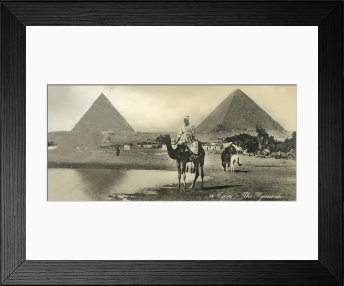 Framed Print : Cairo: The Pyramids, c1918-c1939. Creator: Unknown Framed Print : Cairo: The Pyramids, c1918-c1939. Creator: Unknown