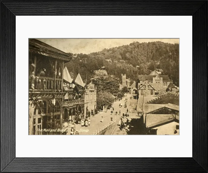 Framed Print : The Mall and Ridge - Simla, c1918-c1939. Creator: Unknown Framed Print : The Mall and Ridge - Simla, c1918-c1939. Creator: Unknown