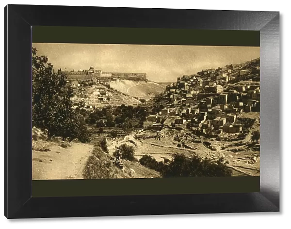 Jerusalem - Valley of Kidron, Siloam and City Wall, c1918-c1939. Creator: Unknown