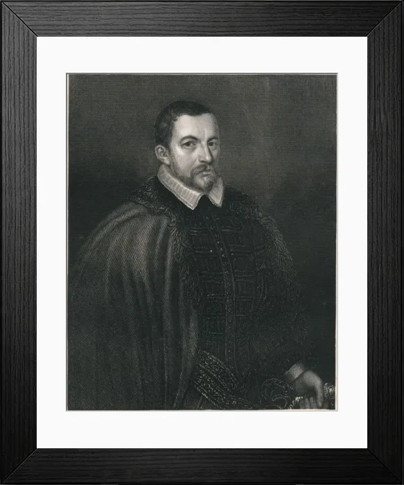 Framed Print : Sir Thomas Bodley, (early-mid 19th century). Creator: Henry Thomas Ryall Framed Print : Sir Thomas Bodley, (early-mid 19th century). Creator: Henry Thomas Ryall