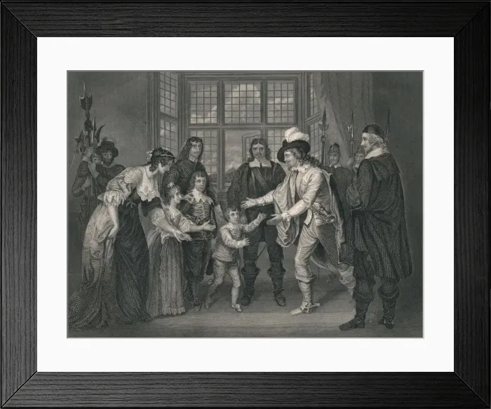 Framed Print : The Interview of Charles I With His Children, 1649, (early-mid 19th century). Creator: J Rogers Framed Print : The Interview of Charles I With His Children, 1649, (early-mid 19th century). Creator: J Rogers