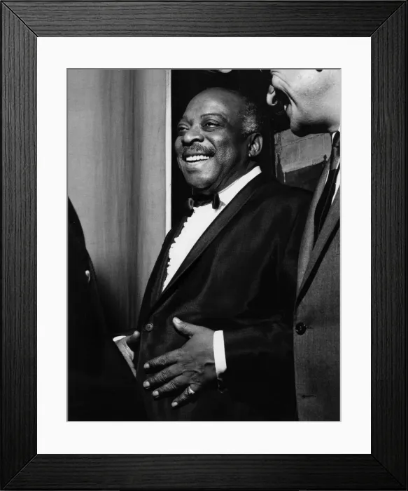 Framed Print : Count Basie backstage, Finsbury Park Astoria, London, 1963. Creator: Brian Foskett Framed Print : Count Basie backstage, Finsbury Park Astoria, London, 1963. Creator: Brian Foskett