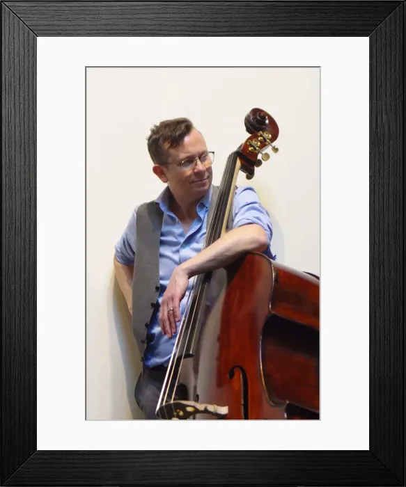 Framed Print : Sam Burgess - James Pearson Trio, NJA Methodist Church, Loughton, Essex, 2. 9. 19. Creator Framed Print : Sam Burgess - James Pearson Trio, NJA Methodist Church, Loughton, Essex, 2. 9. 19. Creator