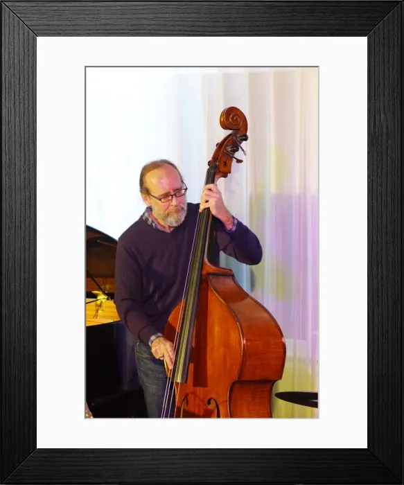 Framed Print : Drew Gress, Watermill Jazz Club, Dorking, Surrey, 3. 12. 1919. Creator: Brian O Connor Framed Print : Drew Gress, Watermill Jazz Club, Dorking, Surrey, 3. 12. 1919. Creator: Brian O Connor