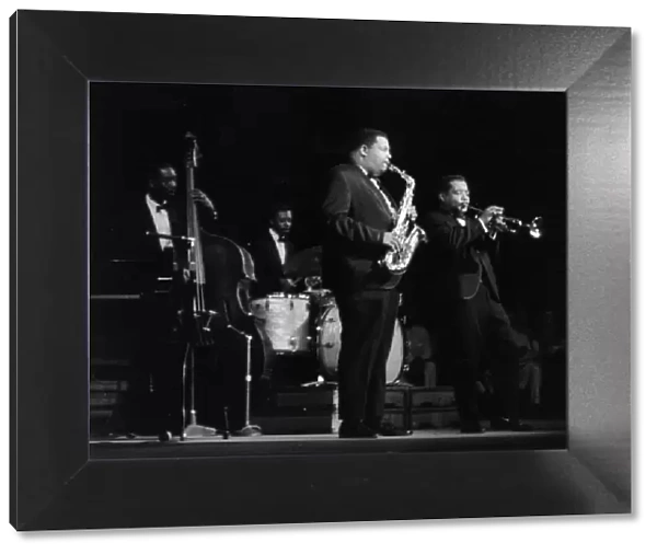 Nat and Cannonball Adderley on stage, Royal Festival Hall, London, 1960. Creator: Brian Foskett