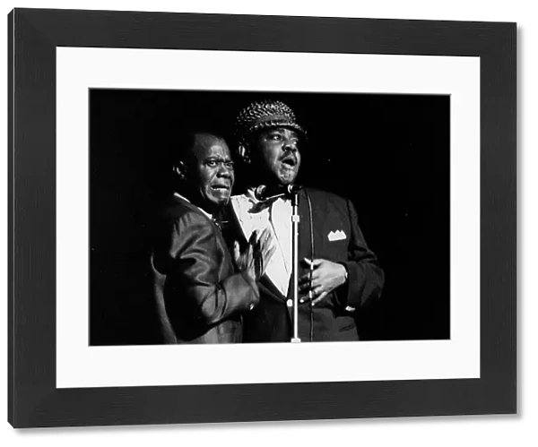 Louis Armstrong and Tyree Glenn, Hammersmith Odeon, London, 1968. Creator: Brian Foskett