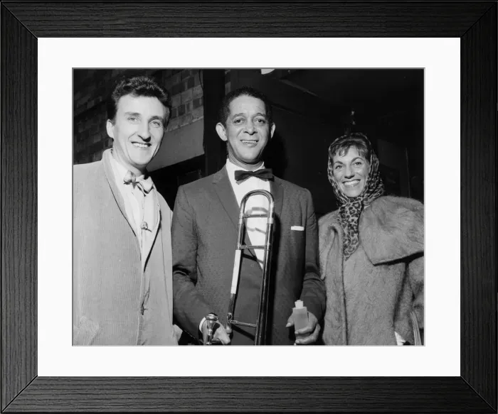 Framed Print : Trummy Young back stage on Day 2 at Finsbury Park Astoria, London, 1962. Creator: Brian Foskett Framed Print : Trummy Young back stage on Day 2 at Finsbury Park Astoria, London, 1962. Creator: Brian Foskett