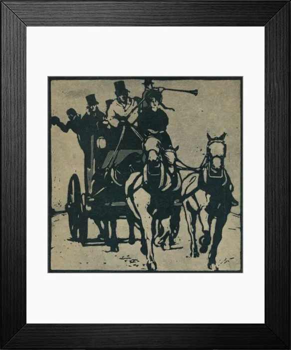 Framed Print : The Four-In-Hand, c1898, (1935). Creator: William Nicholson Framed Print : The Four-In-Hand, c1898, (1935). Creator: William Nicholson