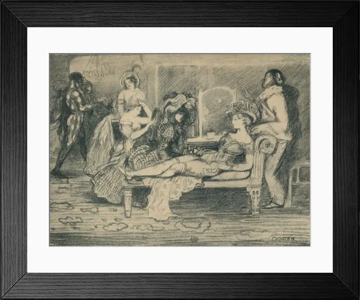 Framed Print : The Green Room, c1904, (1935). Creator: Charles Conder Framed Print : The Green Room, c1904, (1935). Creator: Charles Conder
