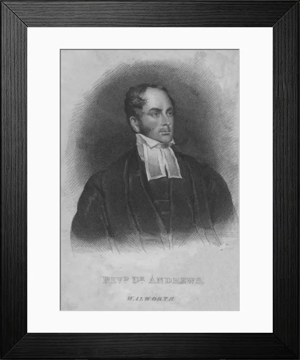 Framed Print : Reverend Dr. Andrews, Walworth, 1828. Creator: G Parker