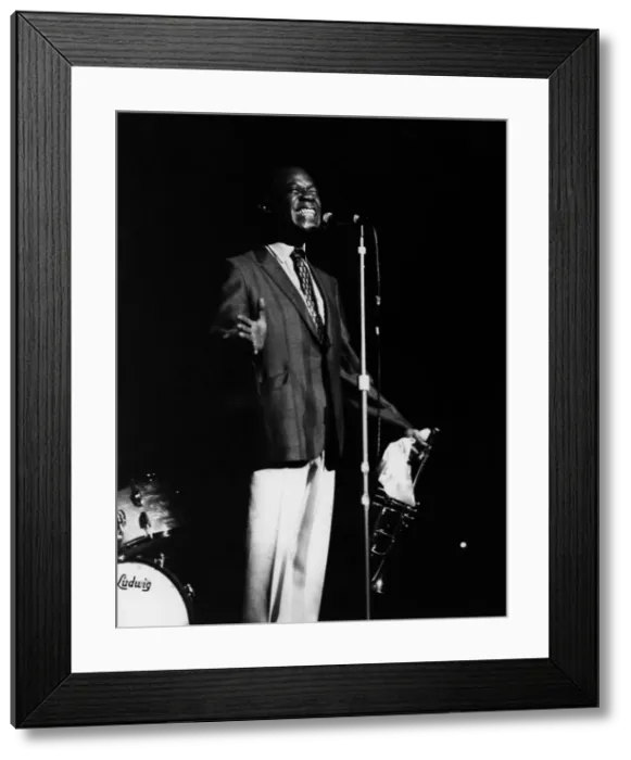 Framed Print : Louis Armstrong on stage, Hammersmith Odeon, London, 1968. Creator: Brian Foskett Framed Print : Louis Armstrong on stage, Hammersmith Odeon, London, 1968. Creator: Brian Foskett