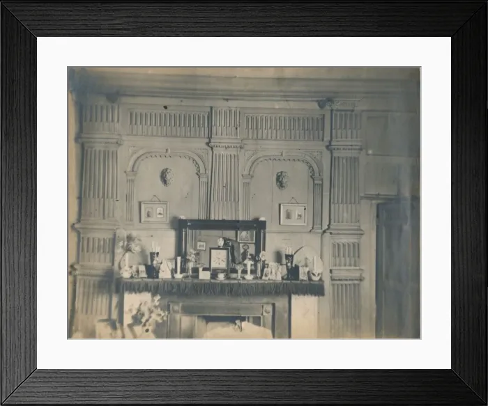 Framed Print : Mantelpiece, late 19th-early 20th century? Creator: Unknown Framed Print : Mantelpiece, late 19th-early 20th century? Creator: Unknown