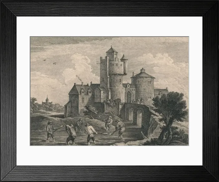Framed Print : Le Chateau De Teniers, 1740. Creator: Jacques Philippe Le Bas Framed Print : Le Chateau De Teniers, 1740. Creator: Jacques Philippe Le Bas