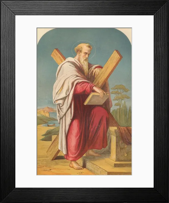 Framed Print : St. Andrew, mid-late 19th century. Creator: Leighton Brothers Framed Print : St. Andrew, mid-late 19th century. Creator: Leighton Brothers