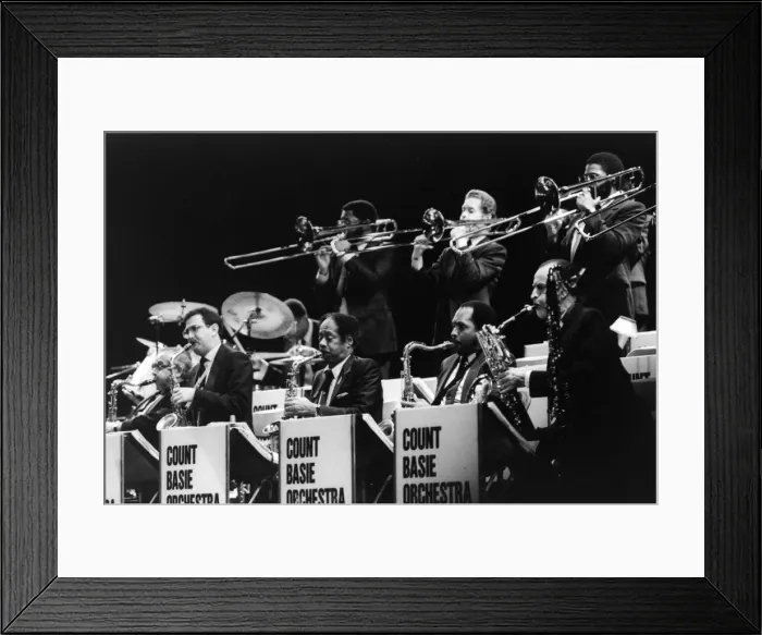 Framed Print : Count Basie Orchestra, London, 1990. Creator: Brian Foskett Framed Print : Count Basie Orchestra, London, 1990. Creator: Brian Foskett