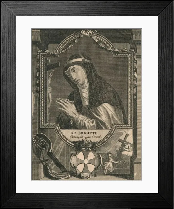 Framed Print : Ste. Brigitte, 1713. Creator: Bernard Picart Framed Print : Ste. Brigitte, 1713. Creator: Bernard Picart