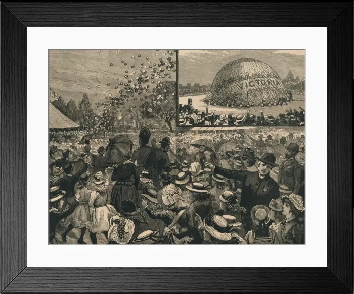 Framed Print : The Jubilee Fete to Children of London Schools in Hyde Park, 1887. Creator: Unknown Framed Print : The Jubilee Fete to Children of London Schools in Hyde Park, 1887. Creator: Unknown