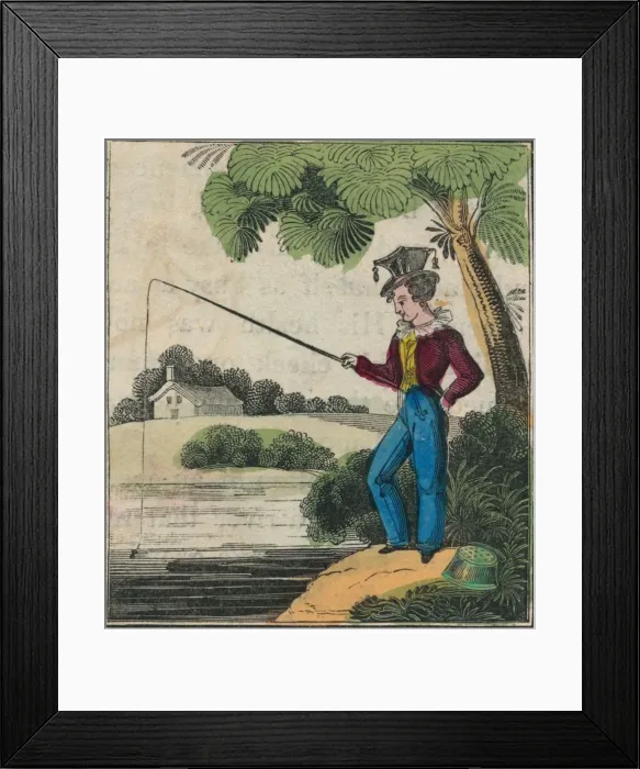 Framed Print : George angling, late 18th-early 19th century. Creator: Unknown Framed Print : George angling, late 18th-early 19th century. Creator: Unknown