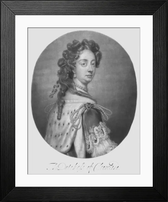Framed Print : The Dutchess of Cleaveland, 1680s. Creators: Isaac Beckett, John Smith Framed Print : The Dutchess of Cleaveland, 1680s. Creators: Isaac Beckett, John Smith