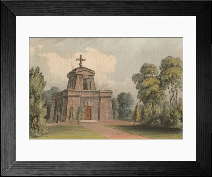 Framed Print : Mausoleum at Trentham, 1824. Creator: John Gendall Framed Print : Mausoleum at Trentham, 1824. Creator: John Gendall
