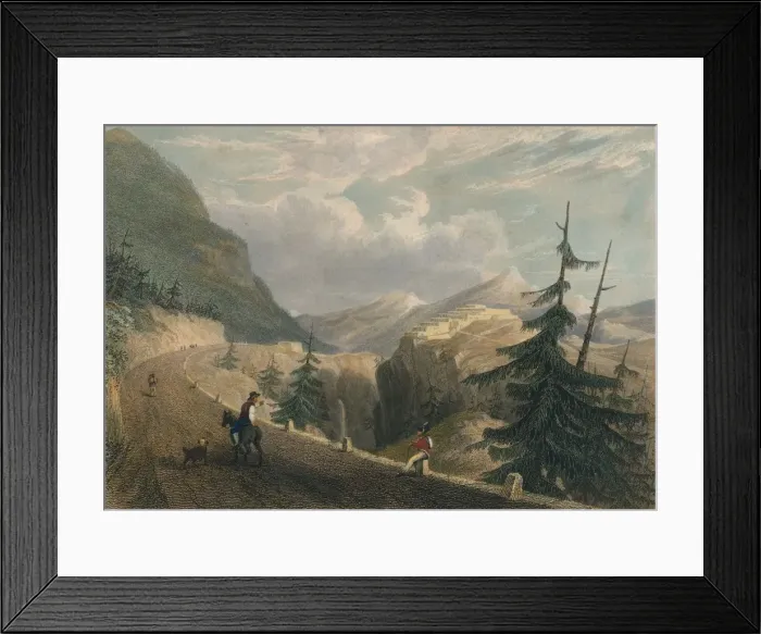 Framed Print : Fort Lesseillon, near Bramante, 1827. Creator: Thomas Barber Framed Print : Fort Lesseillon, near Bramante, 1827. Creator: Thomas Barber