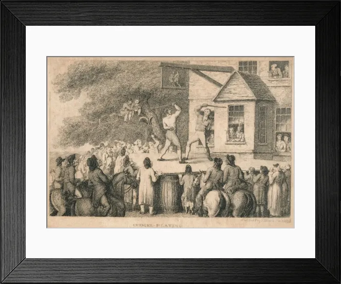 Framed Print : Cudgel Playing, 1799. Creator: Unknown Framed Print : Cudgel Playing, 1799. Creator: Unknown