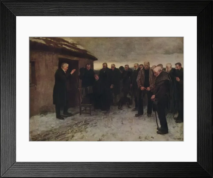 Framed Print : A Highland Funeral, 1882, (1935). Creator: Sir James Guthrie Framed Print : A Highland Funeral, 1882, (1935). Creator: Sir James Guthrie